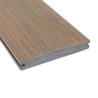Planche de terrasse en WPC solide extrudé, imperméable, pour extérieur, décoration en bois écologique, planche solide en teck, utilisation hôtelière, garantie 1 an
