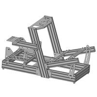 Simulateur de course automobile professionnel réglable en aluminium, siège de simulateur de course immersif, système de mouvement de simulateur de conduite de voiture VR, divertissement sportif