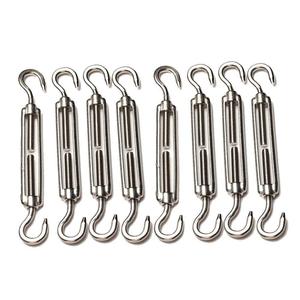 304 Aço Inoxidável <span class=keywords><strong>Rigging</strong></span> Parafuso Us Tipo Drop Forged <span class=keywords><strong>Turnbuckles</strong></span> com Mandíbula e Mandíbula 3/8 Wire Rope Tensão Tensor com Bloqueio Porca - Product Image 6