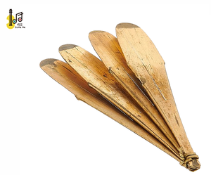 Harpe traditionnelle chinoise Kou Xiang, instrument de musique jouet, harpe à bouche facile à jouer, 4 sons en laiton et bois, percussion, musique du monde - Product Image 6