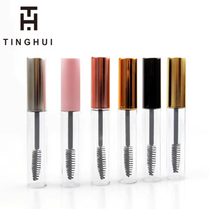 หลอดมาสคาร่าพลาสติกแบบขวดเกลียวขนาด 3 มล. 3.5 มล. 5 มล. คุณภาพสูงสำหรับขายส่ง  บรรจุภัณฑ์อายไลเนอร์สีชมพูแบบเปล่า และหลอดลิปกลอสสีขาว - Product Image 4