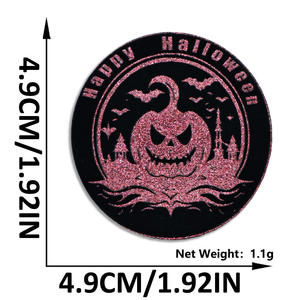 Parches Bordados de Estilo Punk para <span class=keywords><strong>Ropa</strong></span> de Chaqueta, Parches Bordados de Banda de Rock and Roll con Calavera Negra - Product Image 3