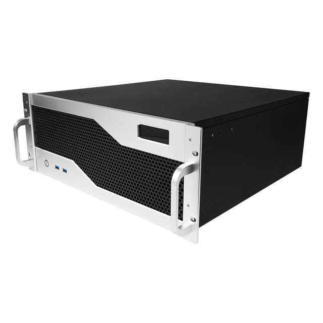 4U Rack Server Case with Fan 7 Full-Height PCIe 4mm Aluminum Plate USB 3.0 1.2mm Steel 178mm Height ATX Redundant PSU IoT Stock