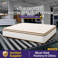 Matelas Super King Single Eurotop à ressorts ensachés indépendants en mousse, système de sommeil orthopédique du fabricant