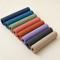 Tapis de yoga commercial YUGLAND imperméable en TPE, couleur unie, antidérapant, longueur 183 cm, options d'épaisseur 4-10 mm