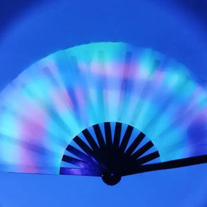 Abanicos Plegables de Bambú Ecológicos de 33 cm, Fáciles de Transportar, de Plástico, para Fiestas, Bodas, Promocionales, Pintados - Product Image 1