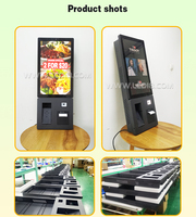 24 Zoll Wandmontage Android Win 10 Pro System Ticketdrucker QR-Code-Scanner NFC-Kartenleser Fast Food Selbstbedienungs-Kiosk