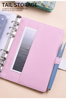 Großhandel Maßgefertigter Geld-Organizer A6 Ringbuch Notizbuch Leder 6-Ring-Planer Organizer Karten-Budget-Ordner mit Bargeldumschlägen
