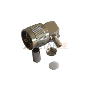 Conector UHF Macho de Ángulo Recto de 90 Grados, 50 Ohmios, PL-259, de Latón Niquelado, Interfaz Coaxial RF para Cable LMR195 RG214 - Product Image 1