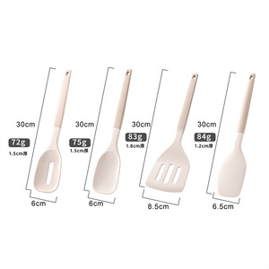 Ensemble de spatules en silicone, 4 pièces, résistantes à la chaleur, antiadhésives, ustensiles de cuisson, outils de cuisine pour la cuisson et la pâtisserie - Product Image 2