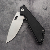 Couteau de poche pliant d'extérieur en acier 5Cr13 avec manche G10, clip de poche, outil EDC CNC pour camping, randonnée, survie, bricolage, OEM personnalisé, pointe tombante