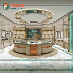 Vitrine à bijoux de luxe minimaliste avec panneau en verre trempé pour boutique - Product Image 1