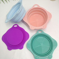 Bol pliable pour animaux de compagnie en silicone écologique de qualité alimentaire, réutilisable, portable, pour chiens et chats, voyages en plein air, logo personnalisé
