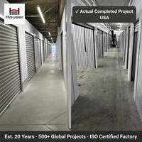 Unidades de Almacenamiento Modulares, Estructura de Acero Prefabricada Galvanizada, Sistema de Separación de Pasillos Interiores, Unidad de Almacenamiento
