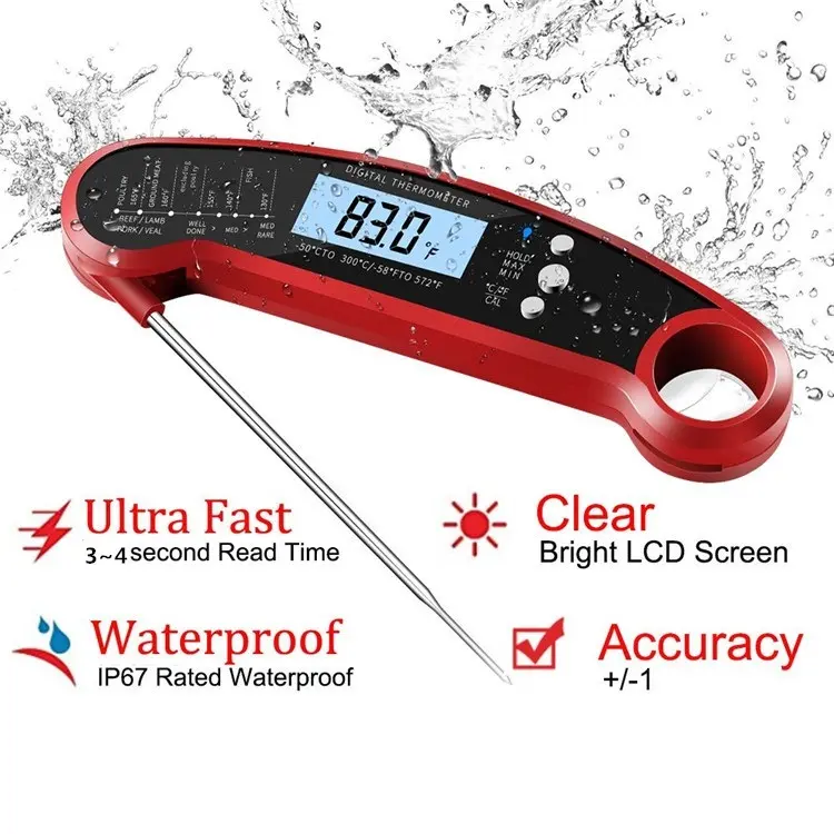 Food thermometer Instant Read BBQ Meat Probe Thermometer Digital Kitchen thermometer