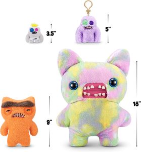 Para la serie de colección Fuggler Hairy Fuggs 9 pulgadas divertido monstruo feo suave llavero de peluche de juguete en varias telas - Product Image 4