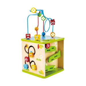 Wholesale Eco Multifunction Play Baby Activity Cube Wooden Toys Kids Educational Toy