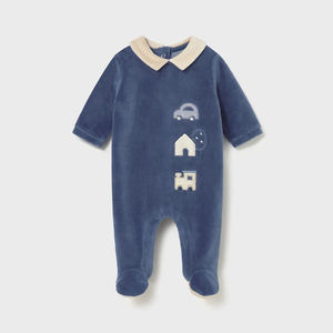 Pyjama en Velours Bio en Bambou et Coton pour Bébé, Tenue de Nuit Personnalisée pour Bébé, Vêtements de Nuit pour Nouveau-Né - Product Image 4