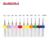 Borui Lot de 10 forets micro en carbure pour circuits imprimés, queue de 3,175 mm, pour routeur CNC
