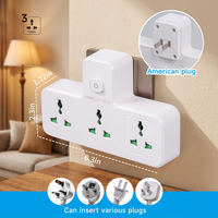 Regleta de Enchufes Múltiples con Cable de Extensión, Protector de Sobretensión y Puertos USB