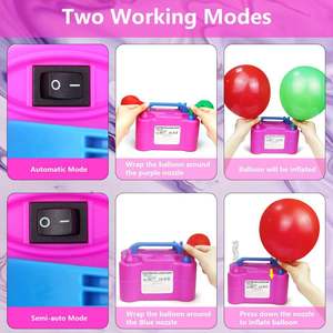 Bomba Eléctrica Personalizada para Globos de 600W con Doble Boquilla, Inflador de Aire Portátil, Bomba para Inflar Globos para Decoración de Fiestas - Product Image 4