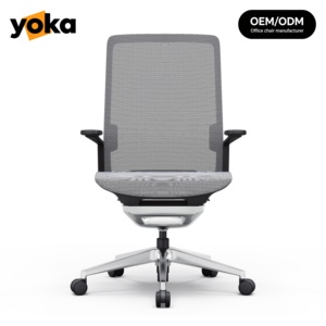Nouvelle <span class=keywords><strong>chaise</strong></span> de bureau ergonomique haut de gamme en maille, pivotante et réglable, avec dossier en alliage d'aluminium et coussin épais, pour cadre dirigeant de luxe - Product Image 1
