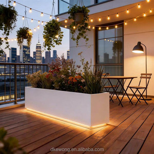 Customized Round Metal Vase Stainless Steel <b>Planter</b> <b>Box</b> with LED Glow for Mall Outdoor Garden Decoration Project - Product Image 3