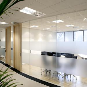 Phân vùng văn phòng kính không khung với tường mô-đun cách âm hồ sơ nhôm công nghiệp phân vùng âm thanh có thể tháo rời - Product Image 5