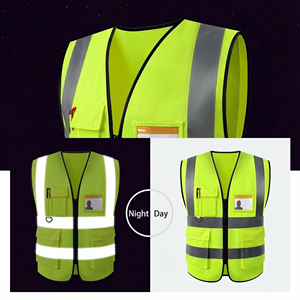 Áo phản quang có logo tùy chỉnh, đạt tiêu chuẩn ANSI Class 2, chống nước, tích hợp đèn LED, chất liệu polyester, bảo hộ lao động cho ngành xây dựng và công nghiệp - Product Image 4