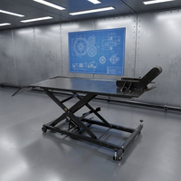 Table élévatrice pneumatique pour moto, à ciseaux, à commande pneumatique, construction robuste en acier pour moto
