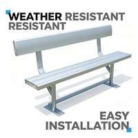 Banc en aluminium robuste, résistant à l'eau, protection UV, respectueux de l'environnement, faible entretien, pour une utilisation en extérieur et en intérieur