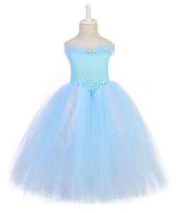 Popular Blue <strong>Frozen</strong> Elsa Princess <strong>Dress</strong> Halloween Party Movie Costumes for Kids Tutu <strong>Dress</strong> - Product Image 5