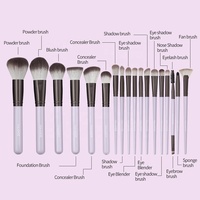 Maange — Kit de pinceaux de maquillage manche en bois, Set de 18 pièces, pour fond de teint, produits cosmétiques, vente en gros