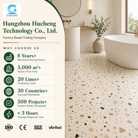 Parkett-Terrazzo-Muster Selbstklebender Bodenaufkleber Abziehen und Aufkleben PVC-Vinylfliesen Wasserdicht Feuerfest Abnehmbar Küchendekoration