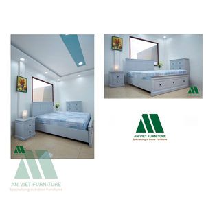 Ensembles de chambre à coucher modernes de haute qualité en bois prêts à assembler, comprenant lit, armoires, buffet, OEM ODM, vente en gros, hôtels, Vietnam - Product Image 4