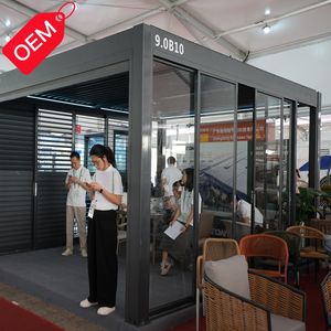 10x10 13x10 13x13 20x13 pieds pieds moderne jardin extérieur en <span class=keywords><strong>aluminium</strong></span> persienne Pergola couverture luxe Patio automatique motorisé Pergola - Product Image 1