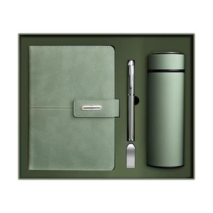 Regalos IStapromo 2024, Nuevo Producto, Agenda de Trabajo de Cuero Suave para Negocios con Bolígrafo, Diseño Moderno para Reuniones, Set de Regalo Empresarial Personalizado - Product Image 1