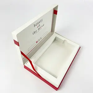 红色Regalia Luxe Box高架紫外线标志高级面料质地非常适合企业和豪华礼品可重复使用