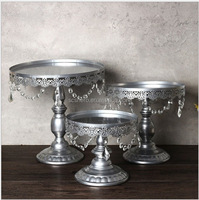Soporte para pasteles de plata europea, plato para postres, plato para aperitivos, para tiendas de postres, bodas, cenas de inauguración de casa, plato para postres y frutas