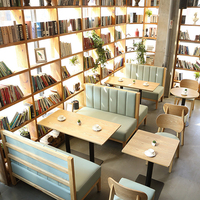 Ensemble de mobilier de restauration moderne personnalisé pour hôtels et cafés, comprenant des banquettes de restauration rapide, des canapés, des tables à manger et des chaises.