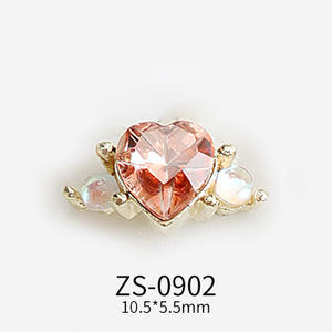 Vente en gros d'<span class=keywords><strong>ongles</strong></span> en forme de cœur 3D Love Rhinestone <span class=keywords><strong>rouge</strong></span> rose vert goujons diamants forets en alliage de métal manucure bricolage déco outils - Product Image 6