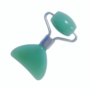 Herramientas de cuidado de la piel de tamaño mini para viaje, masajeador facial de jade aventurina verde natural - Product Image 1