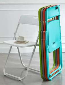 Meilleur prix Chaises pliantes modernes en plastique blanc Intérieur Extérieur Portable Empilable pour Chambre École Parc <span class=keywords><strong>Cuisine</strong></span> - Product Image 4