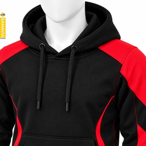 SAMAVIA Ropa para Hombre, Sudadera con Capucha Negra y Roja, Chándal Deportivo, Sudadera con Costuras en Contraste, Fabricante Mayorista - Product Image 5