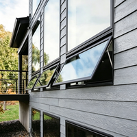 Ventanas de Baño con Drenaje Automático, de Aluminio y Vidrio Esmerilado, con Privacidad, Abatibles, para Ventilación de Vapor