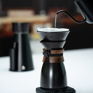 El juego de cafetera portátil de lujo DHPO incluye una olla de cerámica y gotero con funda de madera para regalar - Product Image 3