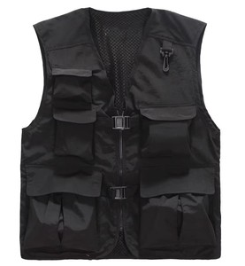 Nouveau gilet de pêche en nylon pour l'extérieur, gilet court personnalisé, veste multi-poches, gilet de sauvetage - Product Image 4