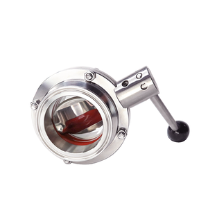 Vanne papillon à serrage rapide Wensen Sanitary en acier inoxydable 304/316 de 1 1/2 pouce - Raccord à clip manuel à service moyen - Product Image 4