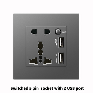 Presa a Muro di Lusso KXN a Singolo Polo, Presa Elettrica Multifunzionale di Alta Qualità EU/UK/Universale, 16A Max. Corrente - Product Image 4