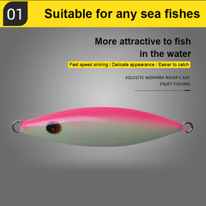 40g-300g Bateau de pêche à la traîne en eau salée <span class=keywords><strong>Jig</strong></span> en métal pour thon <span class=keywords><strong>sandre</strong></span> Leurre de pêche lent pour bateau de mer Leurre de pêche en plomb - Product Image 4